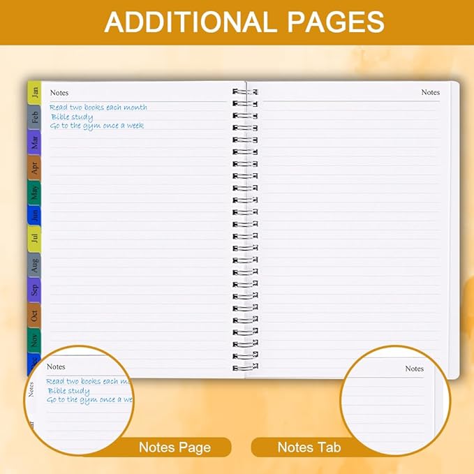 2026 Weekly & Monthly Planner - 2026 Planner from January 2026 to December 2026, Easy to Organize Your Daily Life, Medium 6.5" x 8.5", Gold Leaf