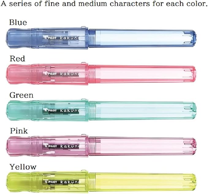 Pilot Fountain Pen Kakuno Family Series Kakuno Mama Clear Red Medium Point FKA-1SR-KMR-M With Kanji LOVE Sticker, 5.15 x 0.59 x 0.78 in