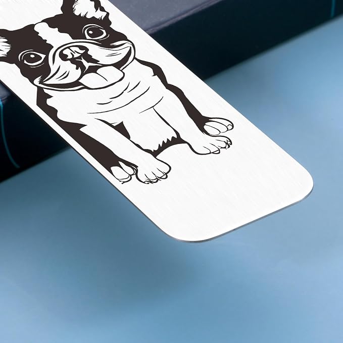 Dog Mom Gifts for Women, Boston Terrier Gifts, Vet Tech Veterinary, Dog Lovers for Women, Book Club Themed for Readers Book Lovers Men, Bookish Dad Christmas