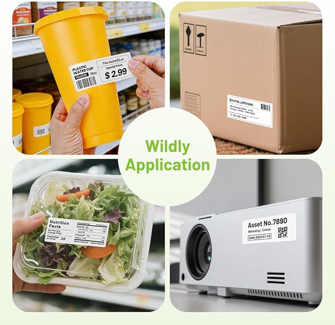 12 Rolls Compatible with Dymo 30321 (1-4/10" x 3-1/2") Address Label Refills for LabelWriter 400 450 Duo Twin Turbo 4XL Printer (36 x 89 mm, 260/Roll)
