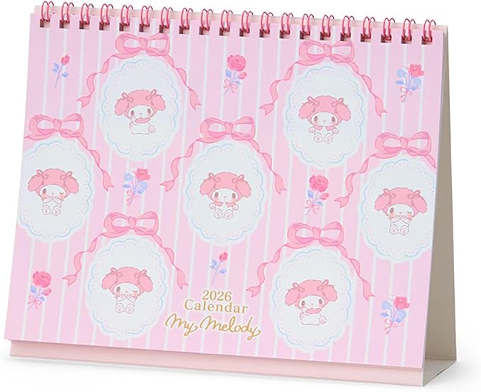 Sanrio 622044 Ring Calendar, 2026 My Melody, Paper, Tabletop