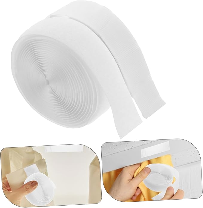 Heavy Duty Double Sided Tape for Curtains Wide Sided Strips Strong Adhesive Picture Mounting Tape Non-Slip Attachment for Rods Hinges