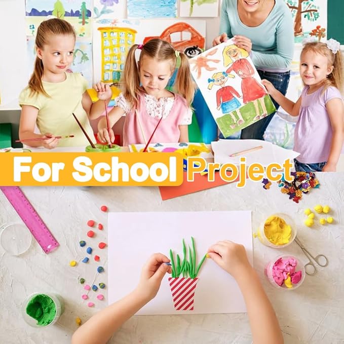 50 Sheets White Poster Board, 14"x18" White Poster Paper, Heavyweight Poster Boards, 250gsm, Blank Poster Board for Art Display, Classroom Use, Craft Project, Presentation, Thickness Vision Board