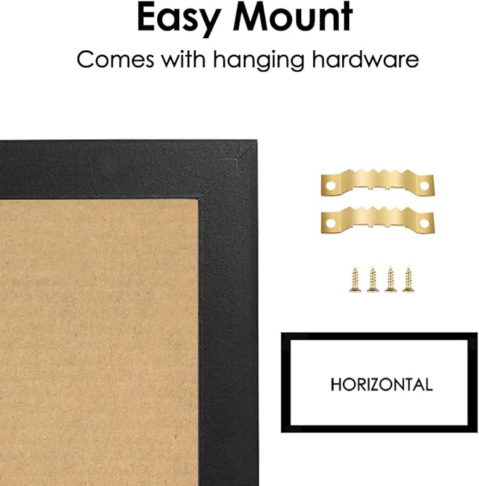 Magnetic Weekly Dry Erase White Board and Cork Board, Black Wood Frame，Magnetic Surface Whiteboard for Home Office and Wall Decor(ZHZL-2040BK)