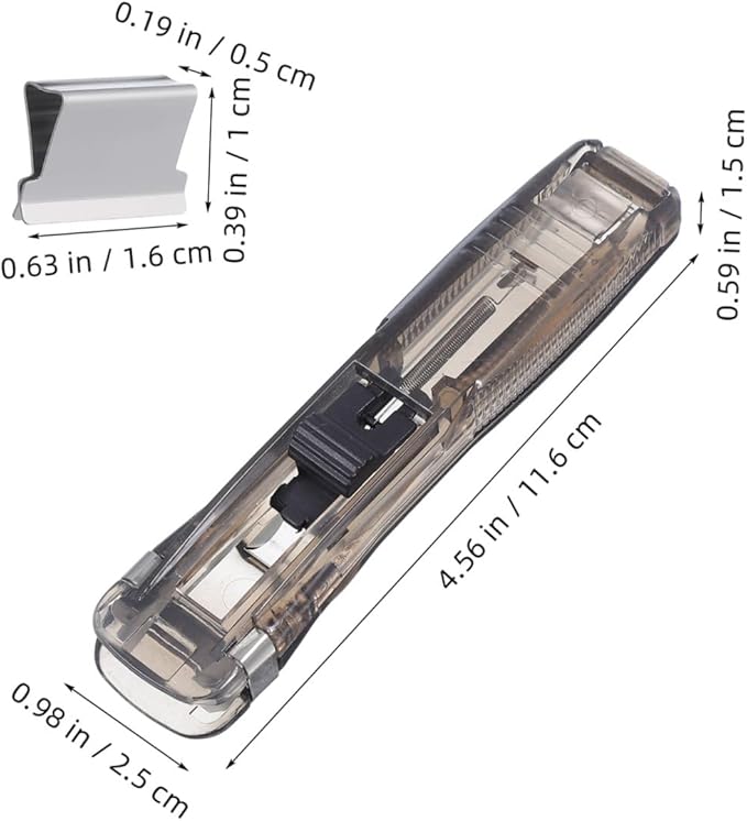 Artibetter Professional Desktop Stapler and Reusable Paper Clip Dispenser Set with 200pcs Refill Staples, Compact Office Binding Tool for Document Organization and School Use