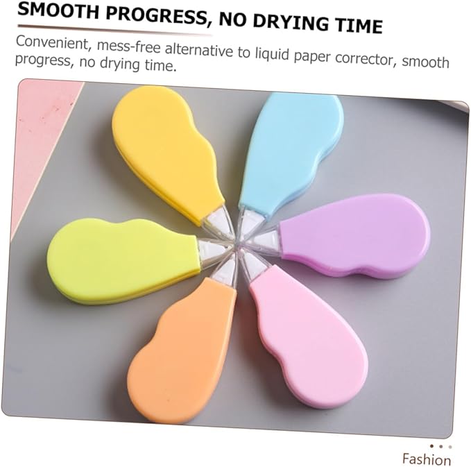 6pcs Correction Tape Set for Students Small Portable School Stationery Pastel Color Correction Tape for Writing Mistakes for Studying and Office Use