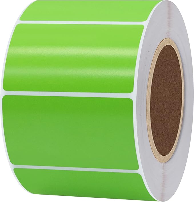 Hybsk 2.25x1.25 inch Color Direct Thermal Labels for Shipping, Barcodes, Address, Compatible with Rollo Label Printer & Zebra Desktop Printers (2.25"x1.25",Green)