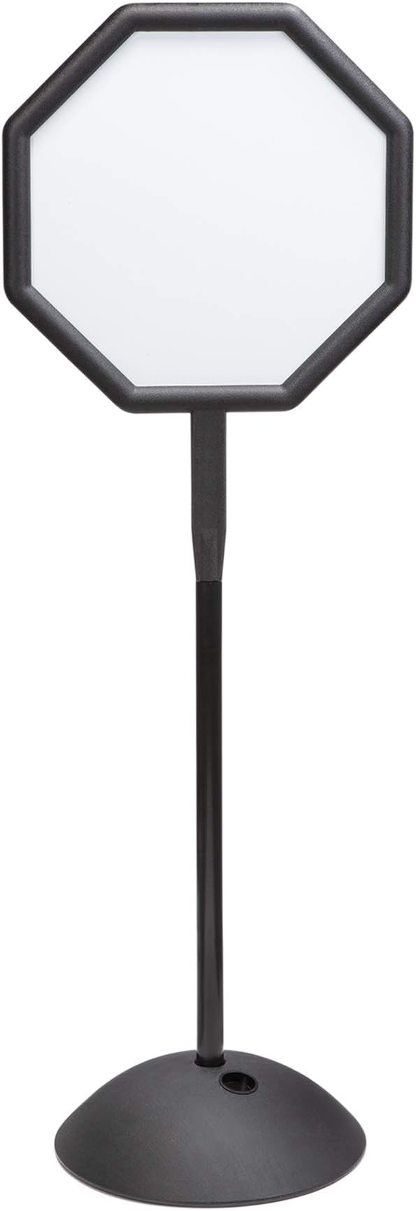 Safco Write Way Dry Erase Board Octagon Shape Sign, Dual-Sided and Magnetic for Indoor and Outdoor Use, 65"in Height, Black