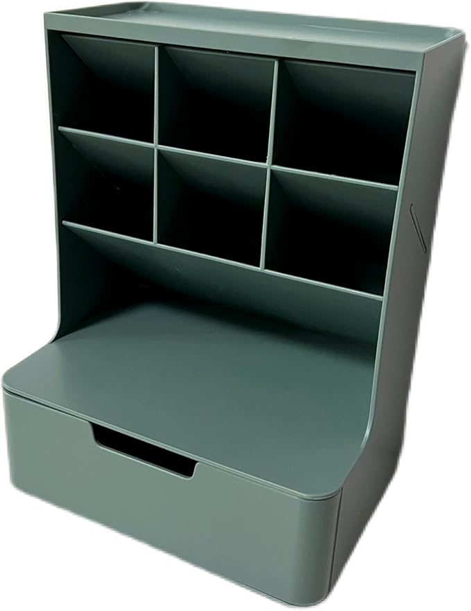 Pencil Holder Desk Organizer with Drawer Workspace Organizers Office Desk Accessories and Workspace Organizers for Home Office Organization