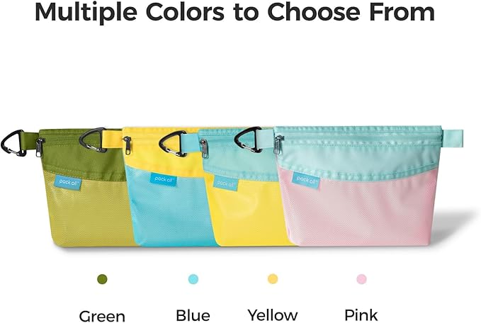pack all Water-resistant Material Zipper Pouch, Mesh Zipper Bag for Storage, Travel, Office (Small, Pink)