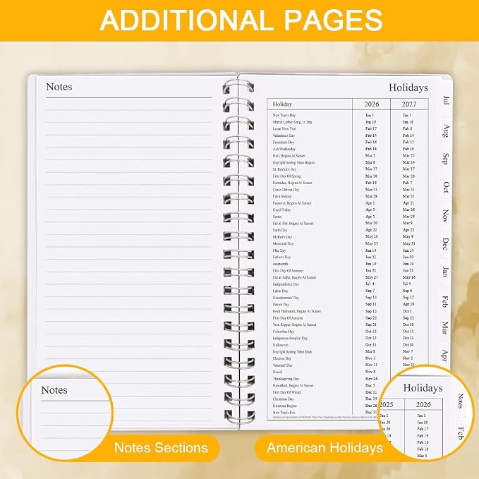 2026-2027 Pocket Planner/Calendar - July 2026 - June 2027, A6 Weekly & Monthly Organizer to Track Goals, Easy to Organize Your Daily Life, 3.75" x 6.75", Leaf