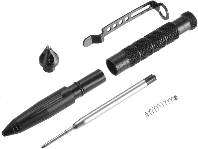 10 Pack Pen Refills Replacement Ink for Self Defense Tactical Pen (Black)