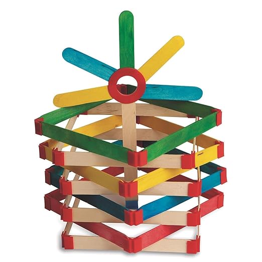 S&S Worldwide Craft Stick Connectors. Set of 380 Plastic connectors. Great Addition to Any STEM Program or Makerspace Area.