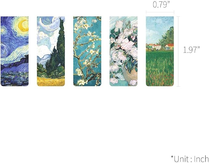 Monolike Magnetic Bookmarks Vincent Van Gogh, Set of 5