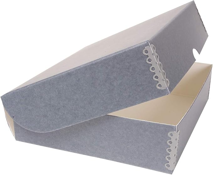Gaylord Archival Blue/Grey Clamshell Preservation Box - 10 1/4W x 12 1/4L x 3" H