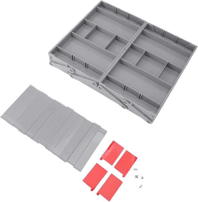 AMAKO Expandable Desk Organizer Tray: 3 Tier Drawer Organizer,for Jewelry, Cosmetic, Utensils & Office Supplies, Multi Level Storage Solution (2 Tier)