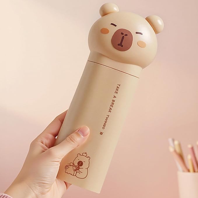 MOZXIRZ 5 Pcs Cute Capybara Stationery Set Cartoon School Supplies Kawaii Office Supplies Including Eraser Pencil Sharpener Ruler Correction Tape Glue Cute Stationery Kit (5Pcs Capybara-1)