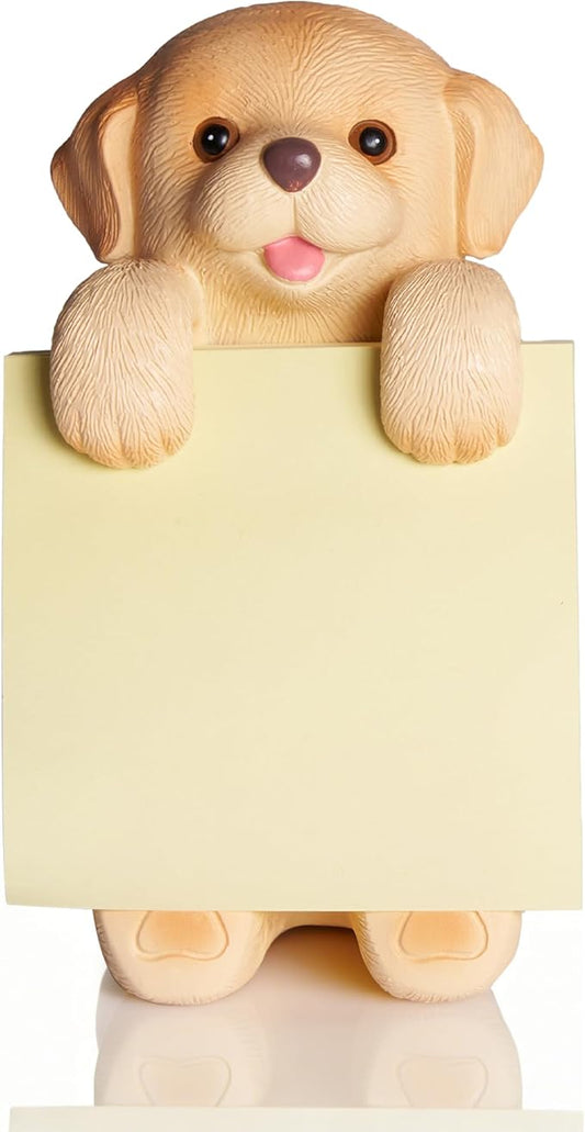 Dog Pop-Up Sticky Note Dispenser with 100 Sheets 3 x 3 Inch Notes, Handmade Resin Dog Desk Decor for Office, Home & Classroom, Gift for Teachers & Coworkers - Golden Retriever