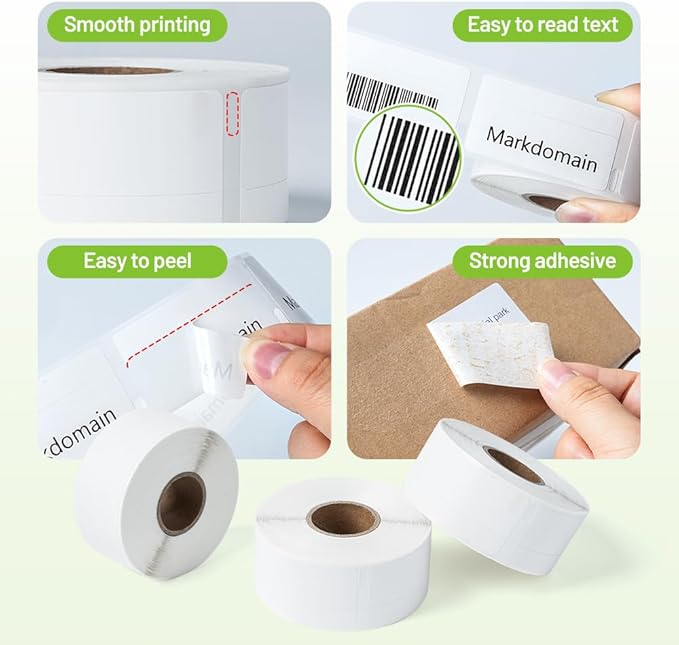 12 Rolls Compatible with Dymo LabelWriter 30330 (3/4" x 2") Multipurpose Labels for 4XL 450 Duo Twin Turbo Printer [500 Counts/Roll]