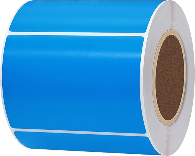 Hybsk 3x2 inch Color Direct Thermal Labels for Shipping, Barcodes, Address, Compatible with Rollo Label Printer & Zebra Desktop Printers (3"x2",Blue)