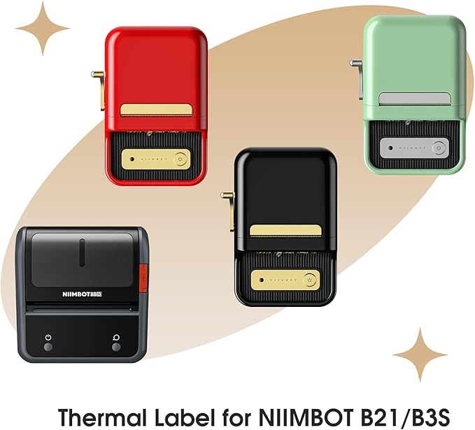NIIMBOT Labels for B1/B21/B3S Label Maker, 1.57'' x 2.76'' (40x70mm) Thermal Sticker Label, Waterproof, Oil-Proof and Tear-Proof NIIMBOT Labels, 1 Roll of 110 Self-Adhesive Thermal Labels (White)