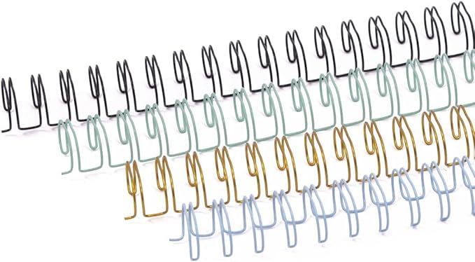 Craftelier - Set of 2 Double Ring Spiral Binders for Albums, Notebooks, Diaries or Calendars | Ideal for Scrapbooking and Other Crafting Projects | Ø 1.58 cm (5/8") - Baby Blue Colour