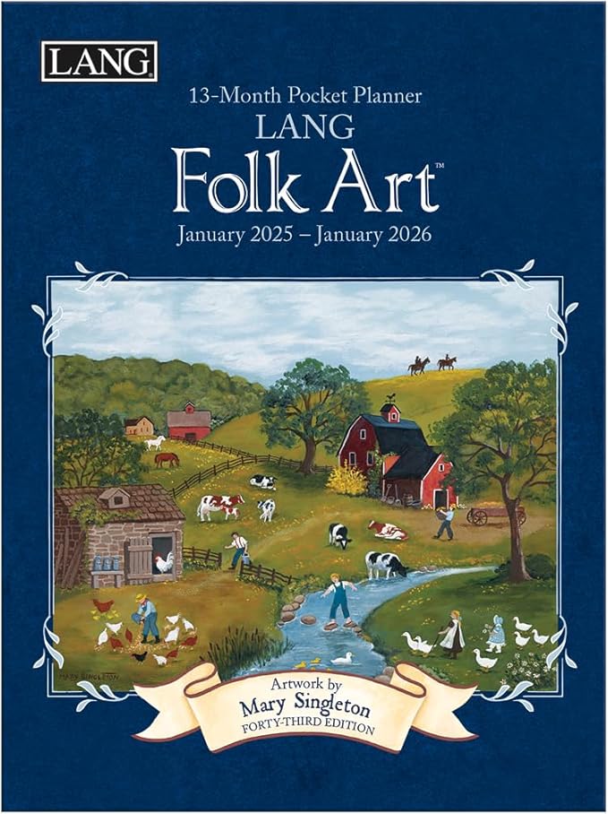 Lang, LANG Folk Art 2025 Monthly Pocket Planner by Mary Singleton