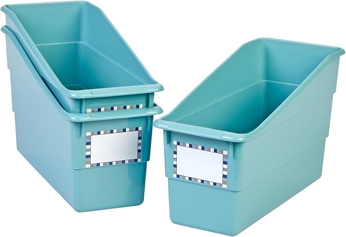 Really Good Stuff Durable Book and Binder Holder - 6 Pack, 5.25" x 12.5" x 7.5", Classroom Organization & Decor