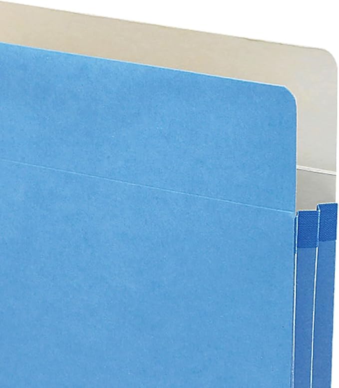 Smead File Pocket, Straight-Cut Tab, 1-3/4" Expansion, Letter Size, Blue, 50 per Box (73215)