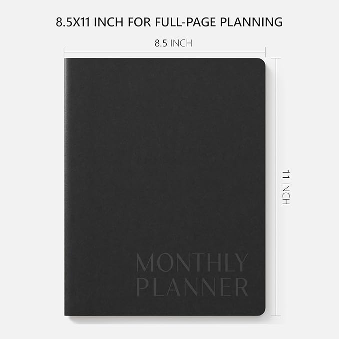 Monthly Planner 2026-2027, Jotsome 18 Months Calendar Planner from July 2026 to December 2027, 8.5"x11", Stitched Binding, Soft Cover, Large Monthly Personal Planner for School Plan, Study and Schedule, Black