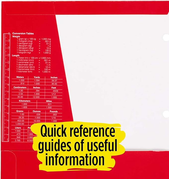 Five Star 4 Pocket Folder, 2 Pocket Folder Plus 2 Additional Pockets, Red (72089)