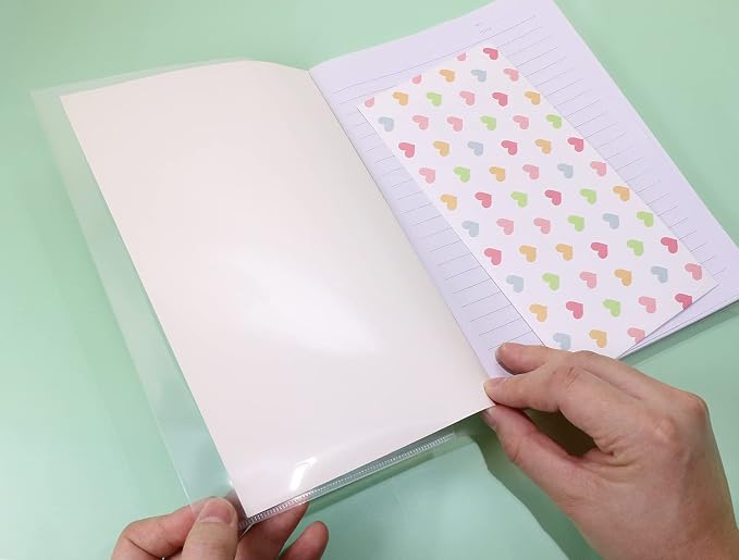 ONLYKXY 10pcs Clear Exercise Book Covers for Home Office Books Waterproof Plastic Sleeves (A5)