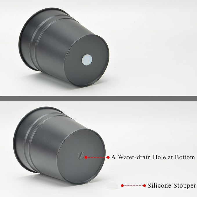 Pen Holder Cup For Desk Pencil Holder Metal Marker Pen Organizer Storage Small Tinplate Flower Pot Succulent Bucket Planters for Office Home - 2 Pack (Gold)