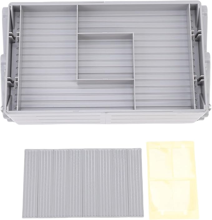 Drawer Organizer, Expandable and Foldable 2/3 Tier Multifunctional Desk Organizer Made From ABS Plastic with Multiple Compartments for Cosmetics Jewelry Utensils Office Supplies (3 Tier)