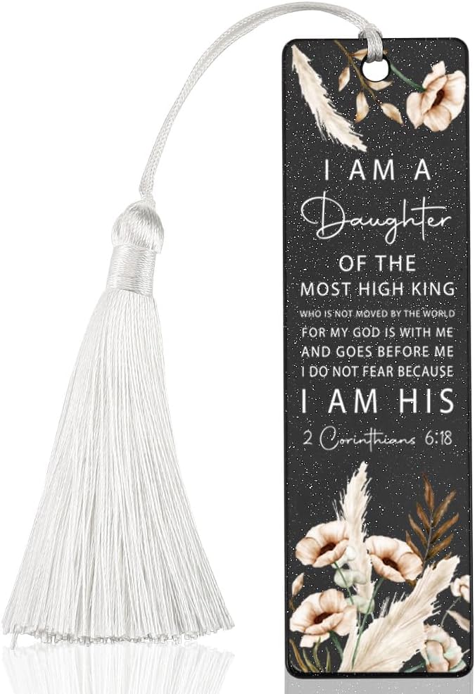 Christian Affirmation Bookmark, Inspirational Gift for Believers, Uplifting Gift for Spiritual Readers, Spiritual Bookish Present, Unique Floral & Scripture Design Bookmark, WCB61