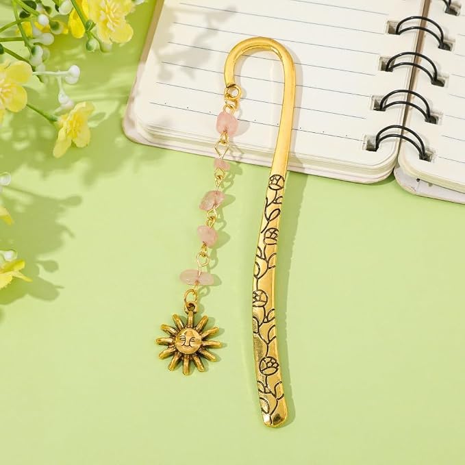 Horror Bloody Knife Metal Bookmark Horror Bookmark for Horror Fans Thriller Suspense Books Book Accessories Exquisite Hook Bookmarks Gift for Women (Sun Bookmark 3PCS)