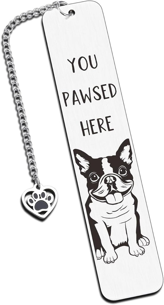 Dog Mom Gifts for Women, Boston Terrier Gifts, Vet Tech Veterinary, Dog Lovers for Women, Book Club Themed for Readers Book Lovers Men, Bookish Dad Christmas