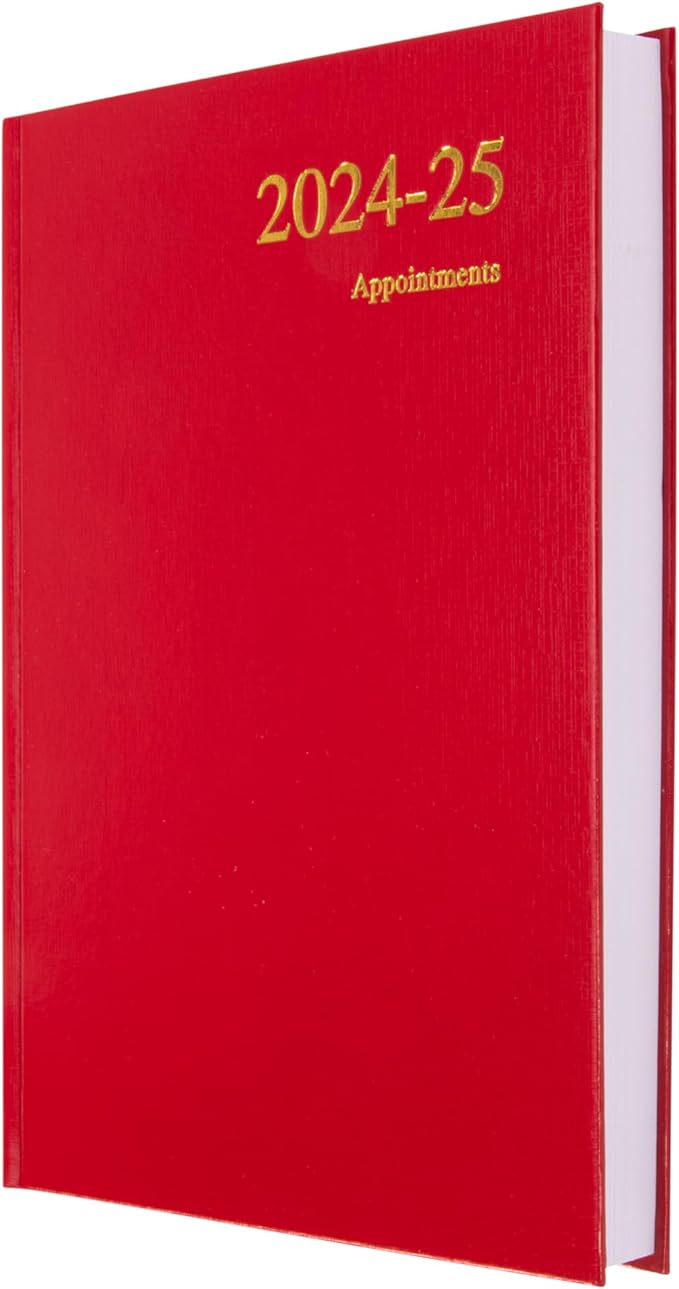 Collins Essential A5 Academic Year 2024-25 Day a Page Diary - Red - Mid Year Academic Planner for Students and Teachers - ESSA51M.15-2425 - July 2024 to July 2025