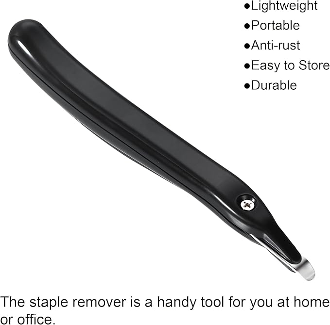 MECCANIXITY Staple Remover Tools, Magnetic Staplers Puller for Office Home Desktop Accessory, Black