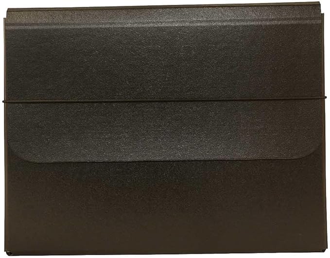 JAM Paper Strong Thick Portfolio Carrying Case with Elastic Band Closure - 10 x 1 1/4 x 13 1/4 - Black - Sold Individually