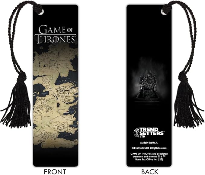 Game of Thrones – Map – 2” X 7” Glossy Tassel Bookmark – Officially Licensed Merchandise USBMP1001