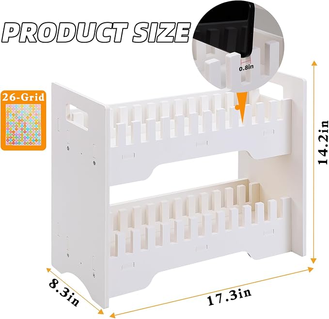 EARTHSON Cell Phone Holder Storage Box for Classroom, White PVC Cell Mobile Phone Management Desktop Organizer, Caddy Box for Office and School Supplies