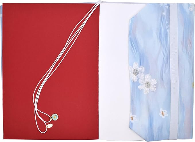 BLBMH 10x7 Book Cover | Handmade Non-Stretch Fabric Bible Cover with Bookmark | Washable Large Hardcover Paperback Protector | Privacy Reading Gift for Women - Flower B