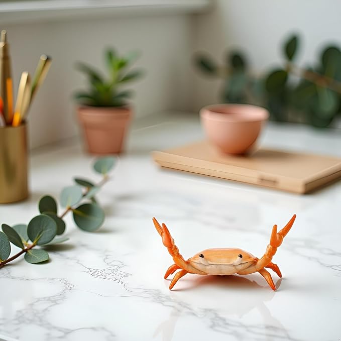 2Pcs Creative Crab Pen Holder Weightlifting Crabs Pen Stand Storage Rack, Office Desktop Decoration, Pencil Holders Desk Supplies Holders and Dispensers, Desk Accessories and Workspace Organizers