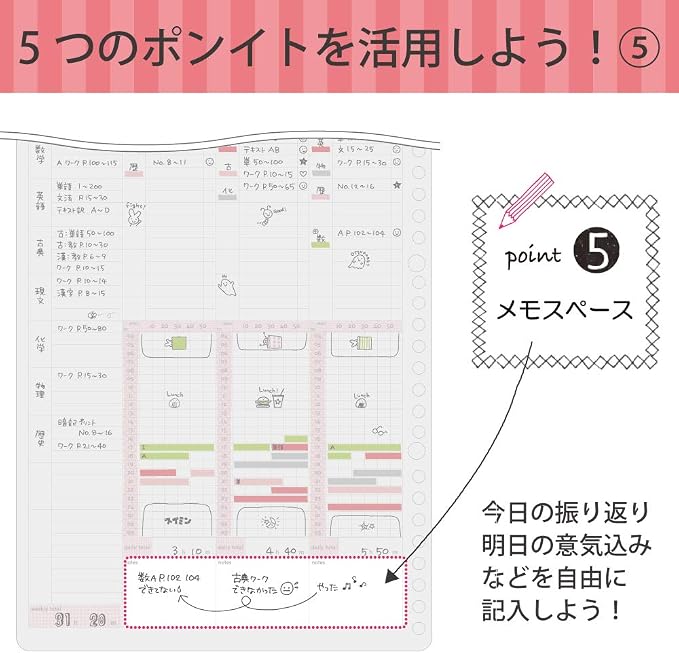 Kokuyo Campus Loose Leaf Study Planner Weekly Ruled