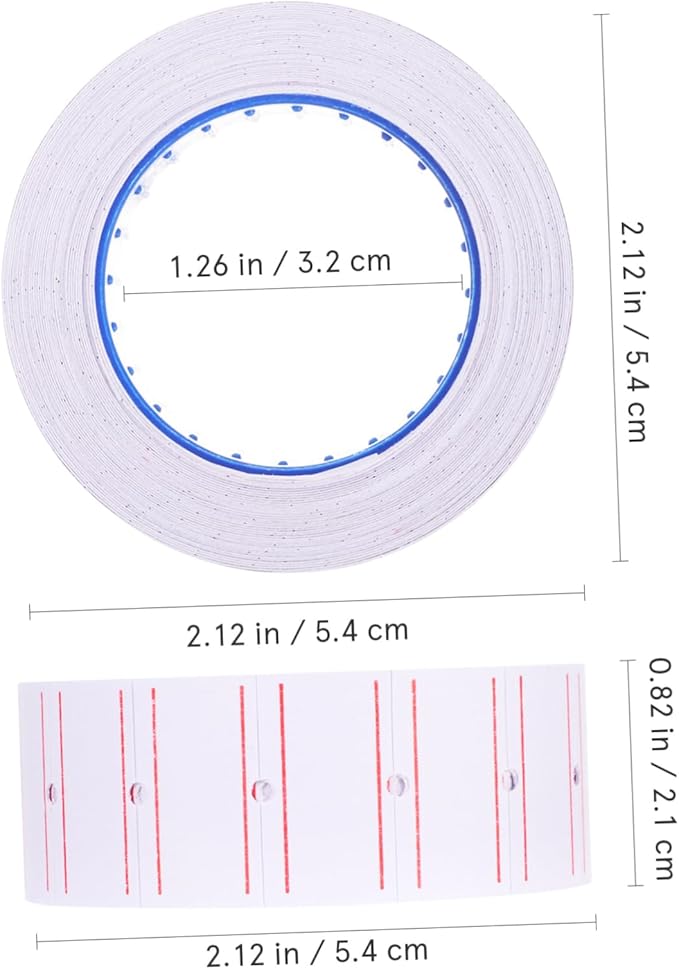 Angoily 10rolls Paper Sticker Price Tags Self-Adhesive Price Labels for Retail Stores Garage Tags Jewelry