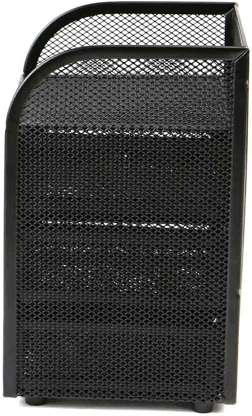 Mind Reader Desktop Accessory Storage, Paper Binder Clip Basket, Workspace, Office, Metal Mesh, 4.75" L x 5" W x 8" H, Black (Pack of 6)