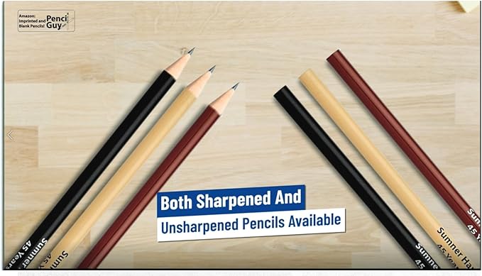 Pencil Guy Promotional Personalized Imprinted Blue Round Pencils 144 to a box. 19 color(s) to choose from!