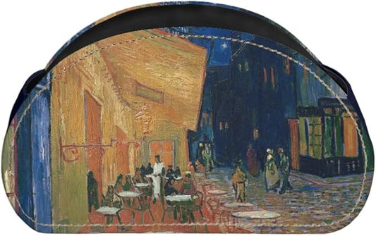 Night Cafe Oil Painting Office Desk Organizers with 5 Compartments, Remote Control Holder Desktop/TV Stand/Nightstand Remote Caddy,for Glasses/Cosmetic Brushs/Pens