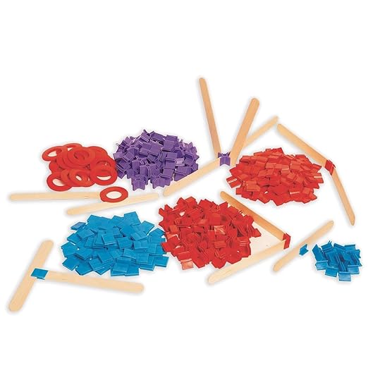 S&S Worldwide Craft Stick Connectors. Set of 380 Plastic connectors. Great Addition to Any STEM Program or Makerspace Area.